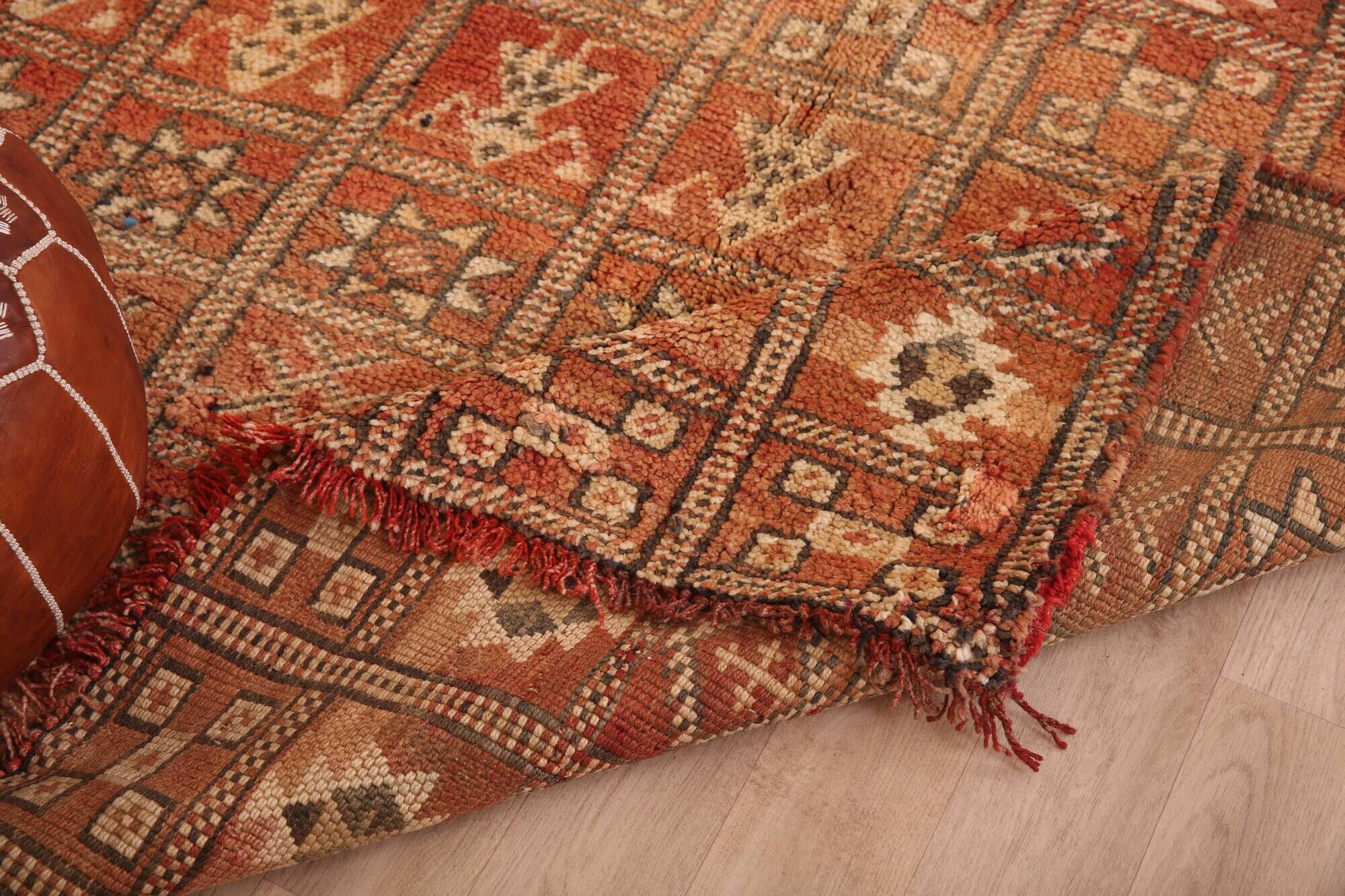 Peach Vintage Moroccan Rug 169 x 268 cm, Berber Tribal Wool Rug, Boho Rug