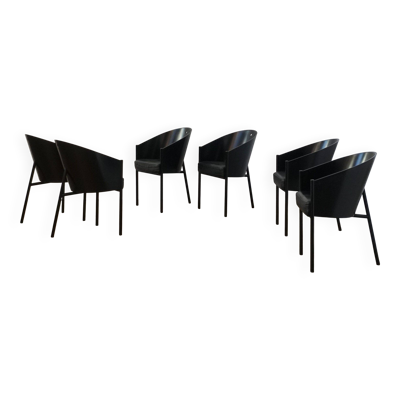 Ensemble de 6 chaises ''Costes'' de Philippe Starck pour Aleph.