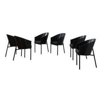 Set of 6 Philippe Starck “Costes” chairs for Aleph