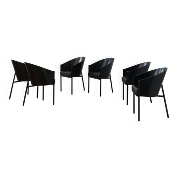Set of 6 Philippe Starck “Costes” chairs for Aleph