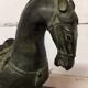 Sculpture horse bronze green patina
