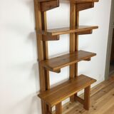 Pair of constructivist shelves made of solid wood