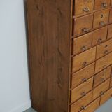 Armoire d'apothicaire vintage allemande en pin et chêne, années 1950