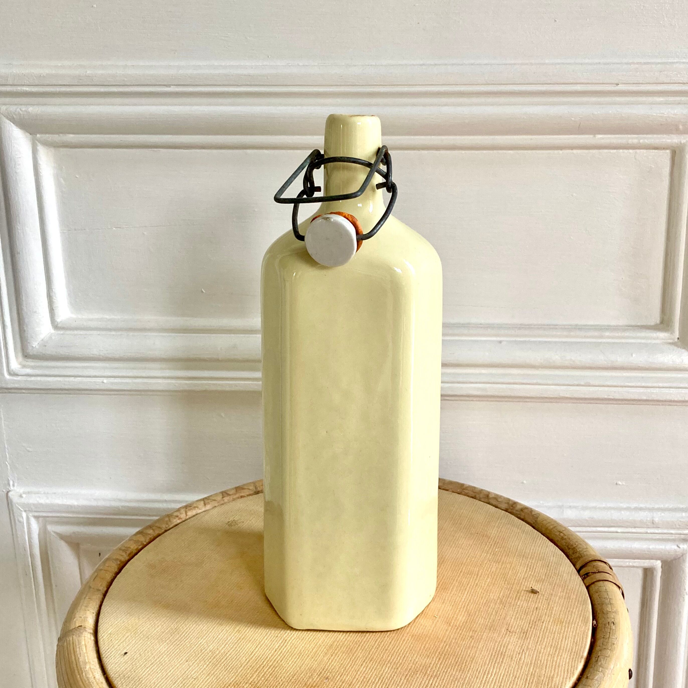 Bottle soliflore glazed stoneware