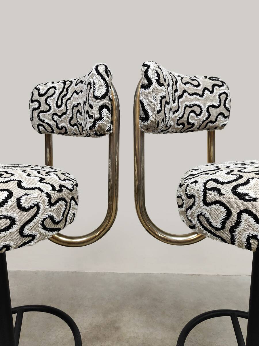 Swedish design Cobra barstools Borje Johanson ‘Swirl’