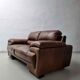 Brown buffalo leather sofa 193 cm