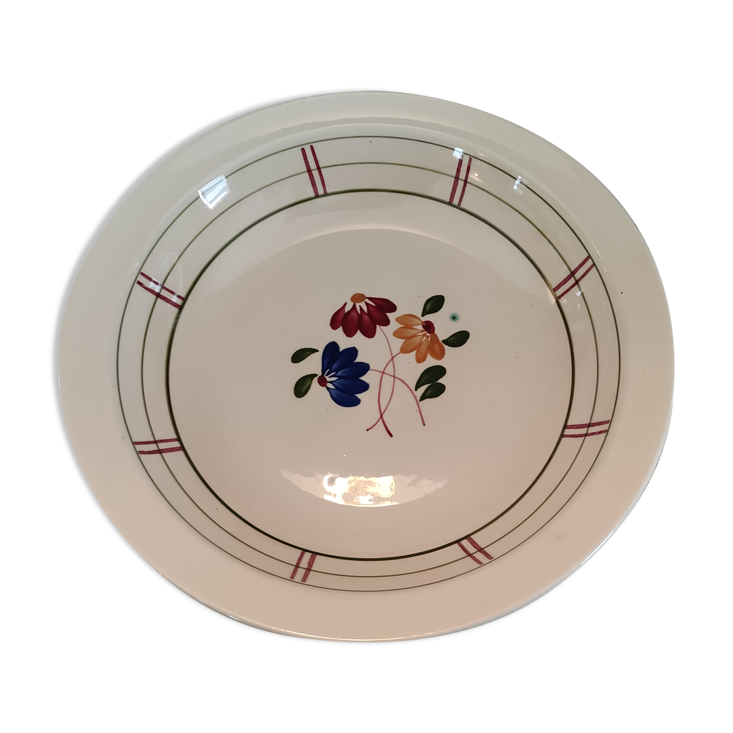 Hollow round dish K&G Lunéville France Micheline model