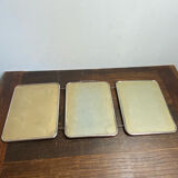 Triptych barber mirror, 1960, houndstooth back