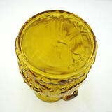 Amber Yellow Molded Glass Pitcher - Bormioli Fidenza Vitraria Italy - Vintage 60s