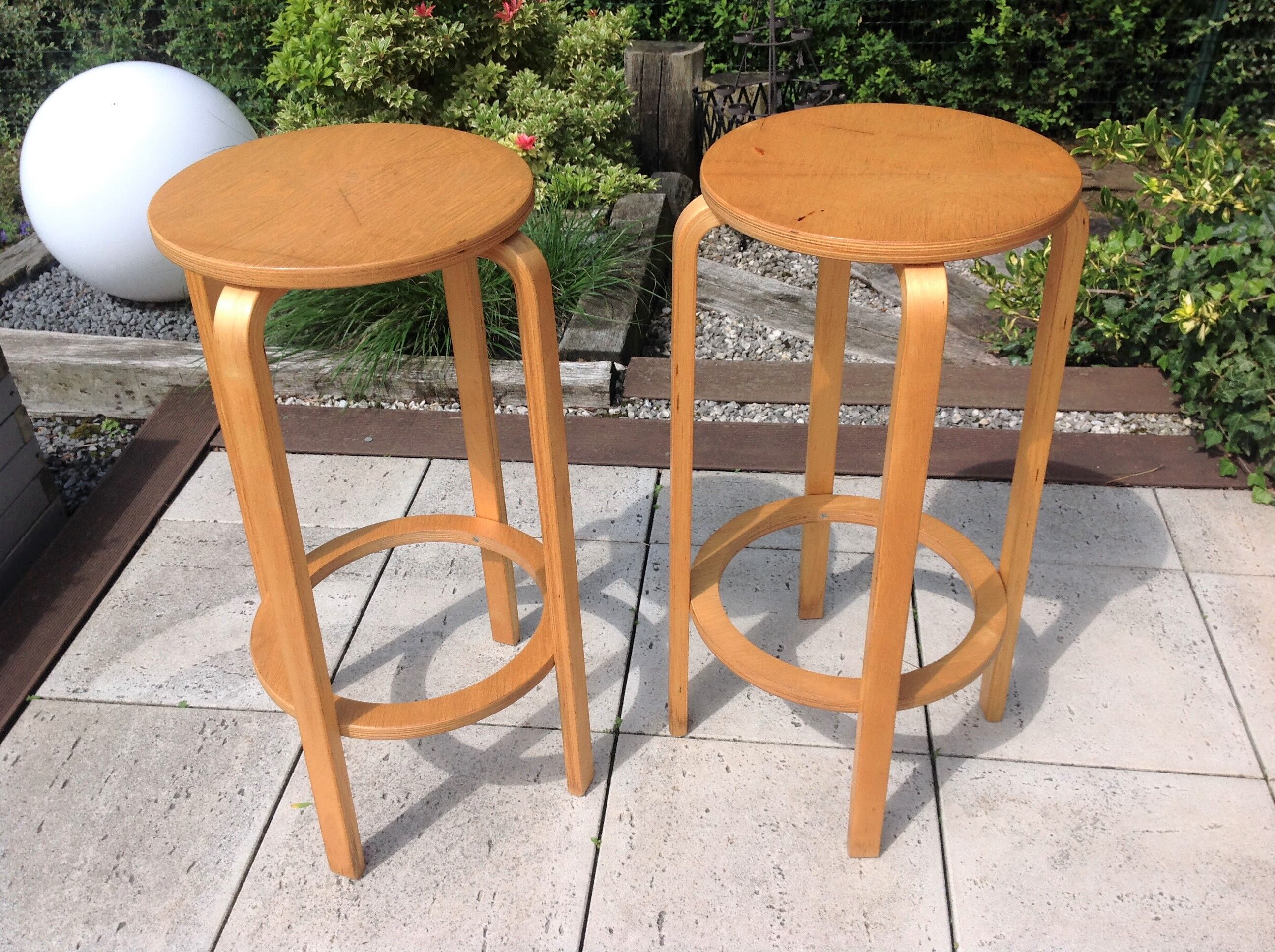 Pair of high Scandinavian/vintage style stools 60s-70s