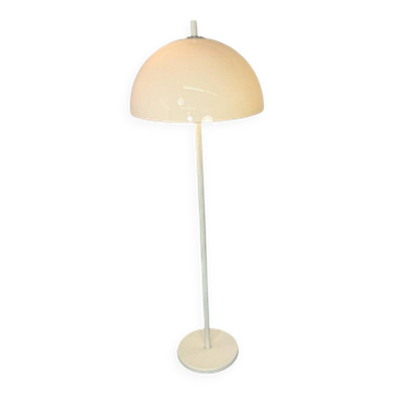 Vintage Space Age Modernist White Mushroom Shape Floor Lamp from Dijkstra Lampen, 1970s