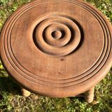 Wooden tripod stool with ball legs