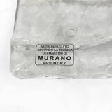 Pair of Mazzega-Style Crystal Natural Murano Glass Sconces