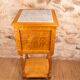 Neo-Louis XVI Nightstand in Spotted Maple & White Marble (Late 19th Century)