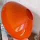 Large orange opaline glass pendant light