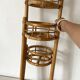 Porte plante vintage en rotin