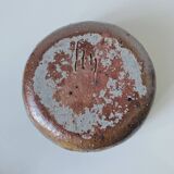 Stoneware empty pocket bowl with stylized floral decoration