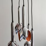 Chandelier Raak waterfall 60s/70s 6 fires