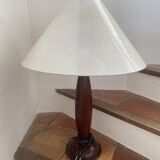 Teak lamp base