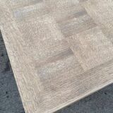 Art Deco extendable monastery table renovated in raw oak 265cm