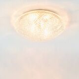 Geometric Transparent Glass Ceiling Light/Flush Mount From Limburg, Germany, 1970s