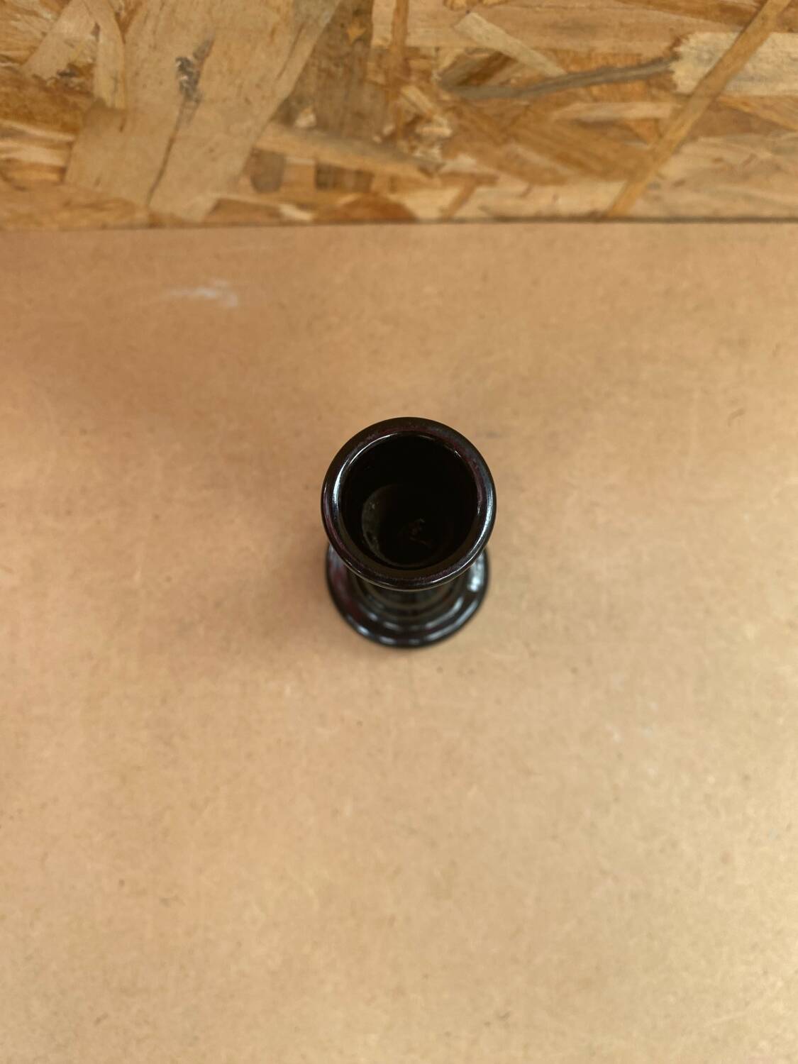 Old Black Opaline Soliflore Vase Made On Germany Vintage #B092