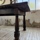 19th-century castle table, carved solid oak, 190cm.