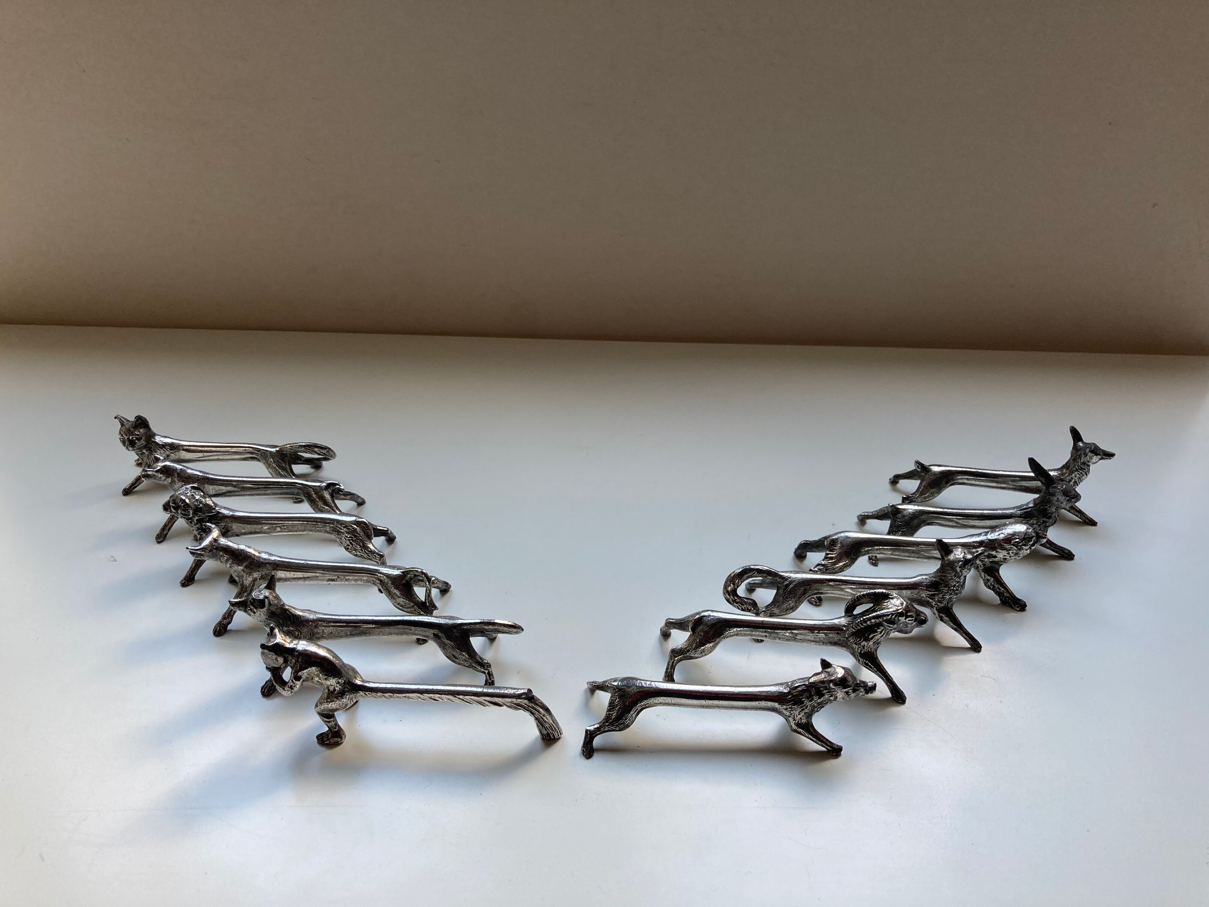 Silver metal animal knife door art nouveau style Sandoz