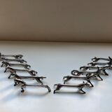 Silver metal animal knife door art nouveau style Sandoz