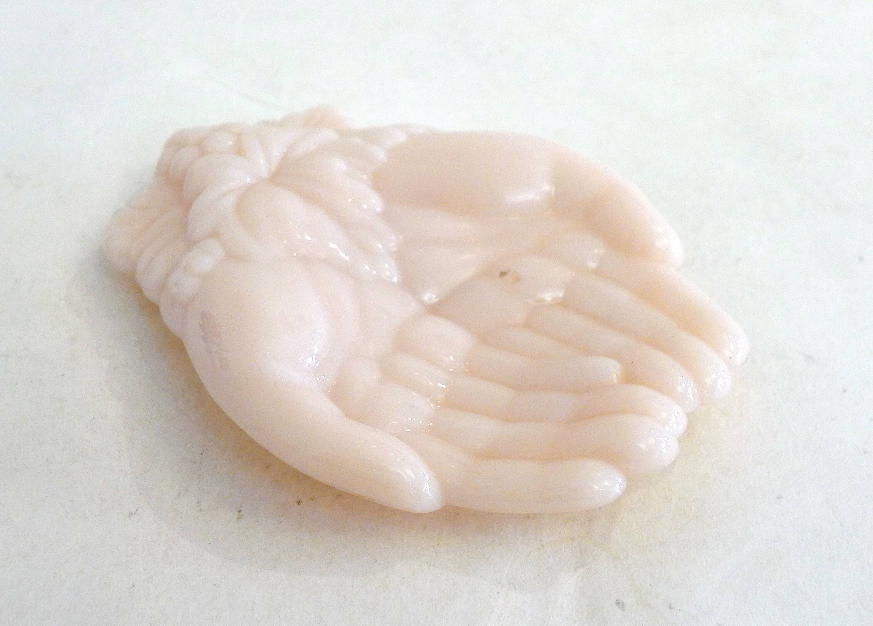 Pink opaline hand bowl