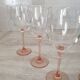 4 Verres à Eau ou Vin / verre à pied Rose