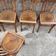 Series of 8 chairs bistro wood curve