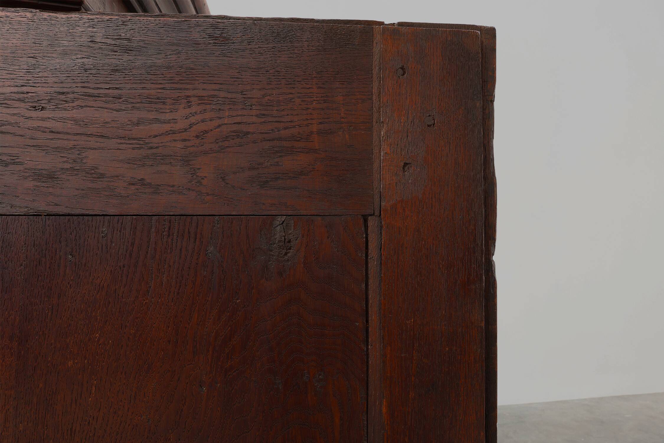 French 16th Century Antique oak hand carved wardrobe