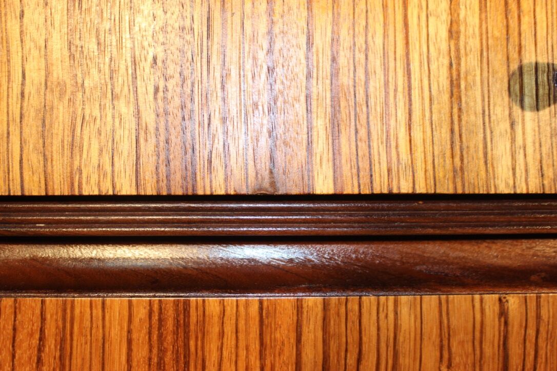 Teak and zebrano sideboard