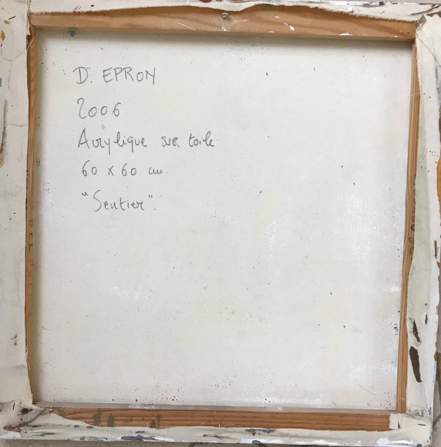 Acrylic on canvas by delphine epron (1967). sentier, 2006