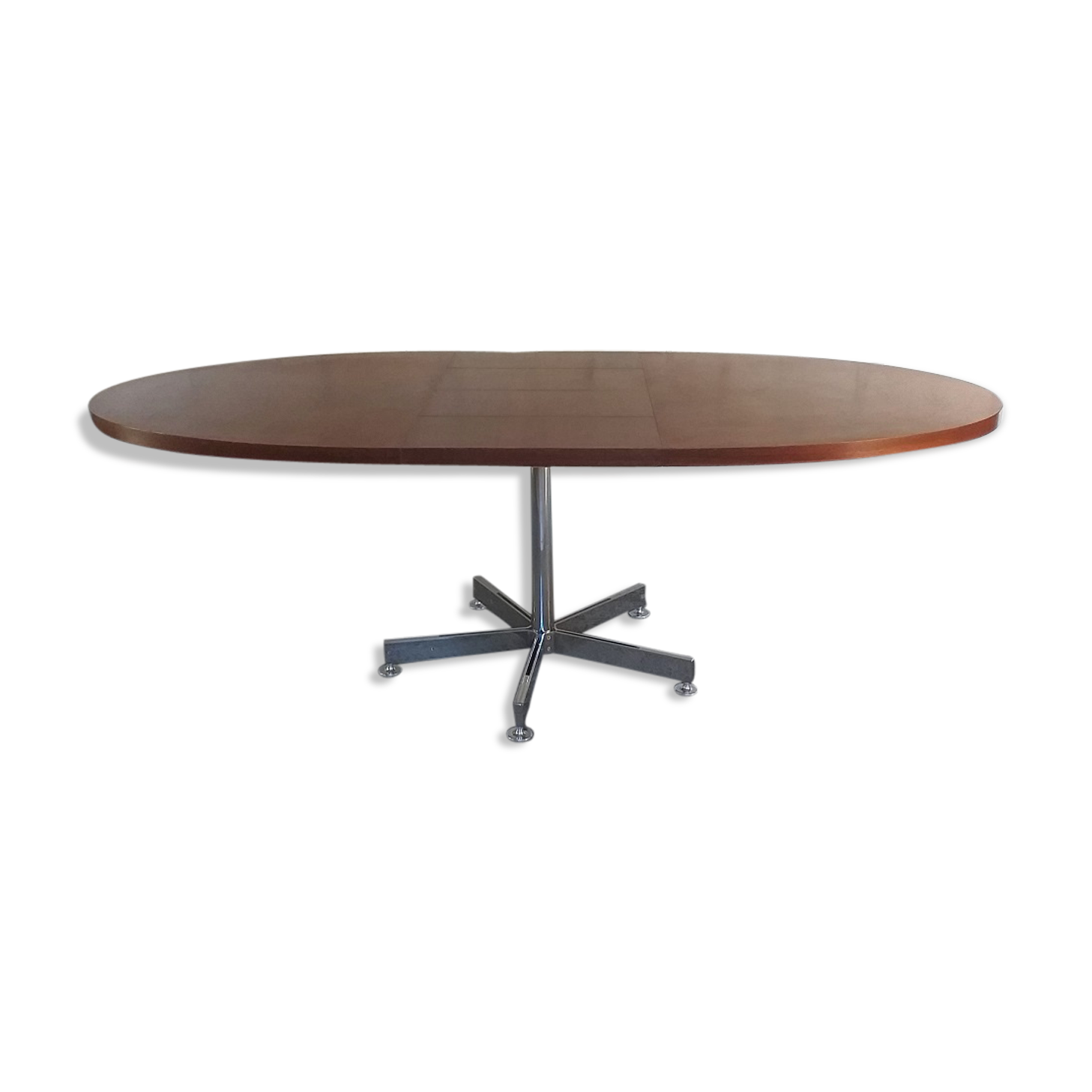 Georges Frydman's 60s vintage teak design oval dining table