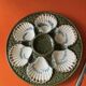 Rare green Longchamp oyster plate