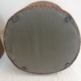 Armchairs with floral print of corduroy fabric. 1980s.