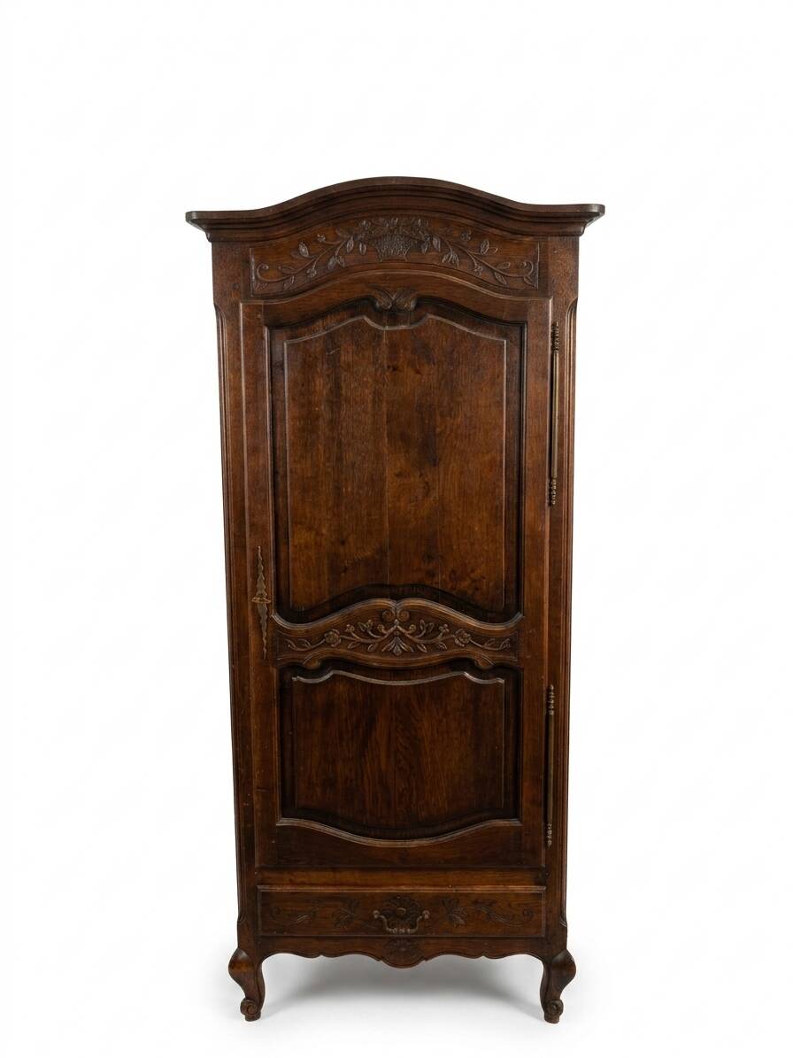 Louis XV style bonnetière in solid oak