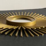 Miroir soleil doré style vintage