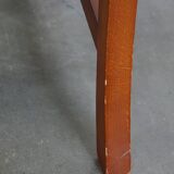 Set of 5 beautiful and luxurious cowhide Chesterfield dining/conference chairs in a light cognac colour