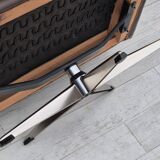 1970s, Danish swivel chair, original condition, brown furniture leather.