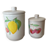 Fruit pattern spice jars