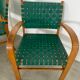 2 armchairs bridge vintage year 50 wood and vinyl