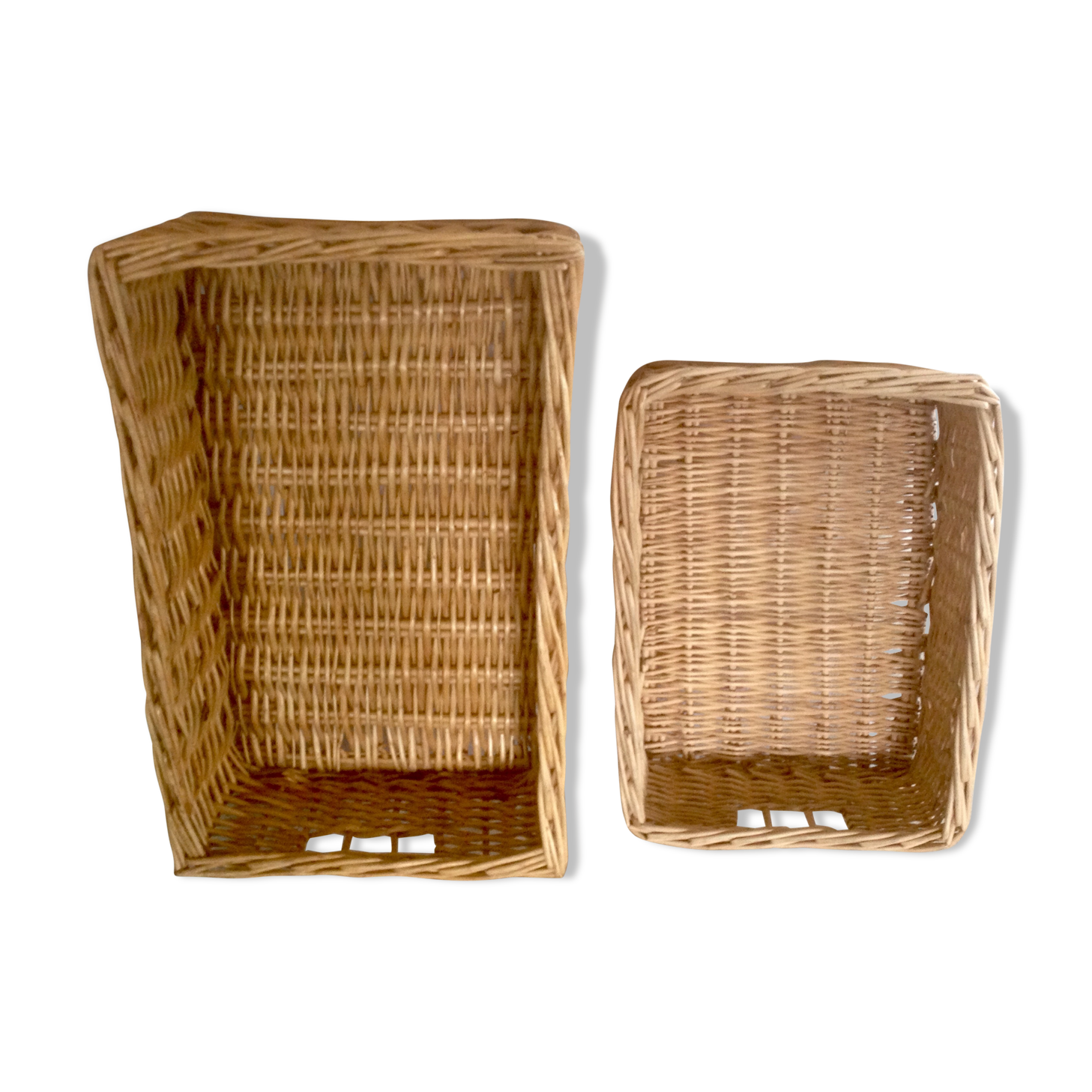 Paire de panières en osier