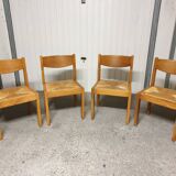 Set of 4 Luigi Gorgoni chairs 1980