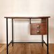 Vintage wooden metal desk design from the 1950s.
