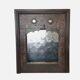 19th century wooden trumeau mirror with floral decoration