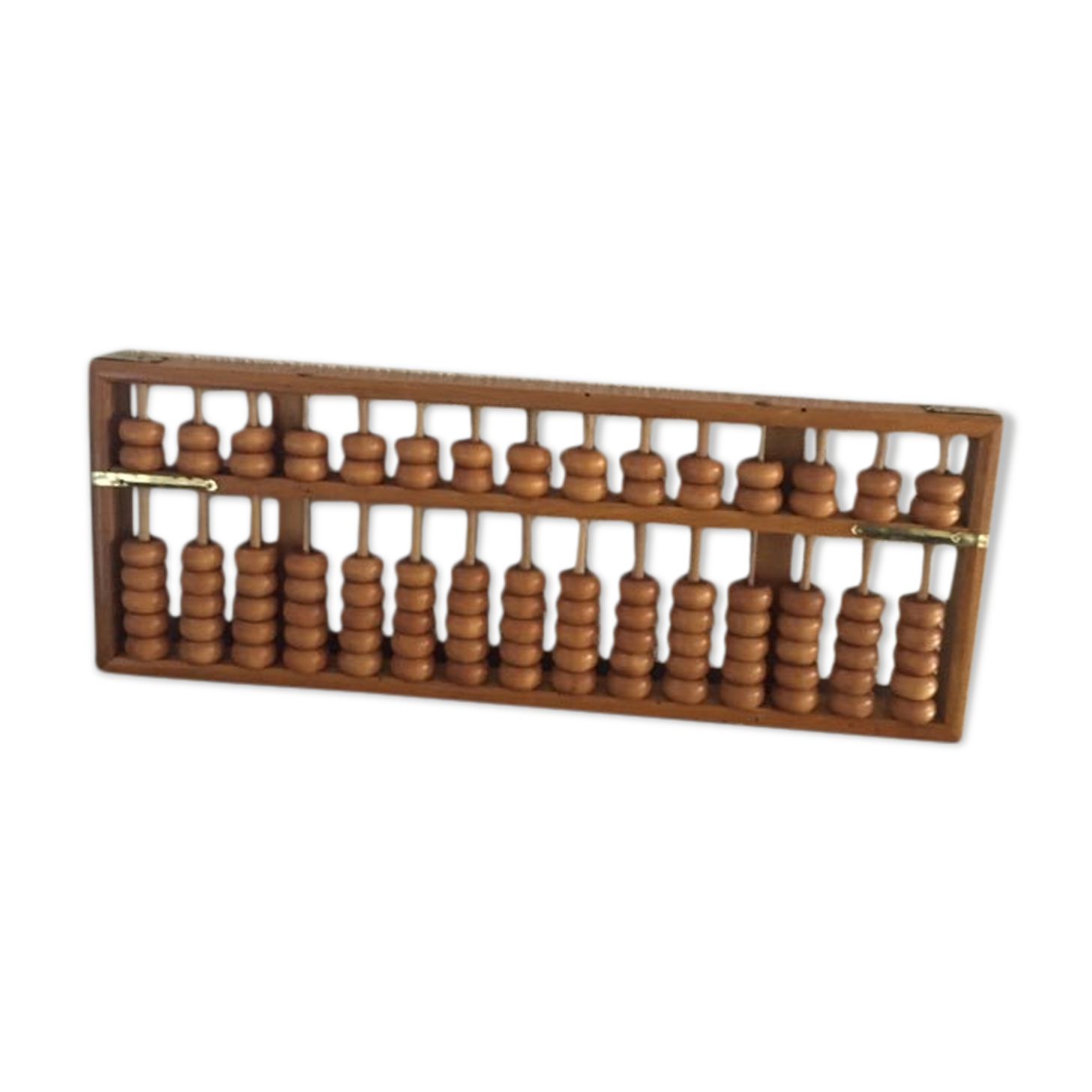 Vintage abacus made of light wood.