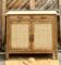 Buffet parisien ancien en bois massif brut et cannage naturel